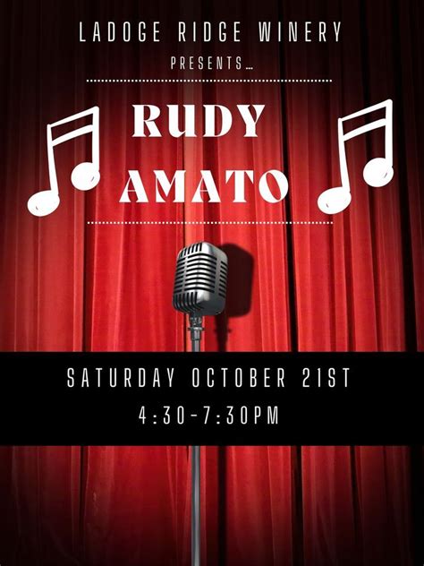 Live Music with Rudy Amato?, Ladoga Ridge Winery, Smithville, 21 ...