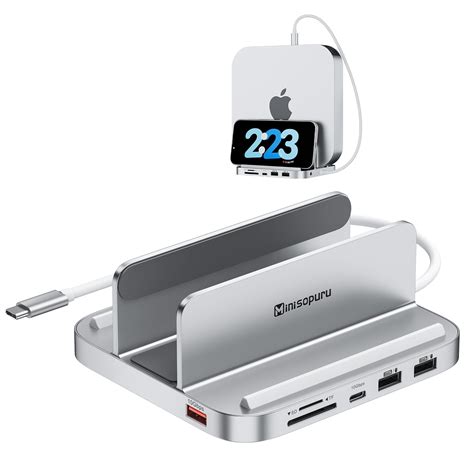 Amazon.com: Minisopuru Mac Mini Dock & Stand with M.2 NVMe SSD ...