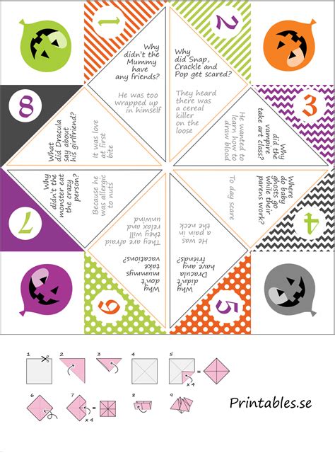 Free Printable Cootie Catcher Template - Printable New Year Banners