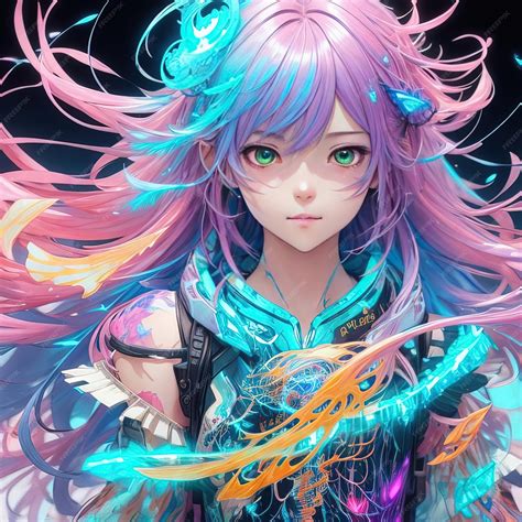 Anime Girl With Purple Hair And Purple Eyes