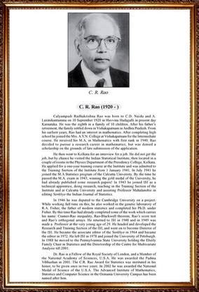 Poster Famous Scientist C. R. Rao sl-12893 (LARGE Poster, 36x24 Inches ...