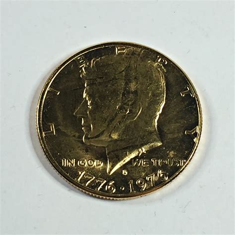 1976-D United States Bicentennial 24K Gold Layered Kennedy Half Dollar ...