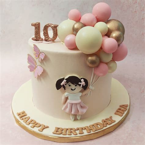 Little Girl With Balloons Cake | Balloons Theme Cake – Liliyum ...
