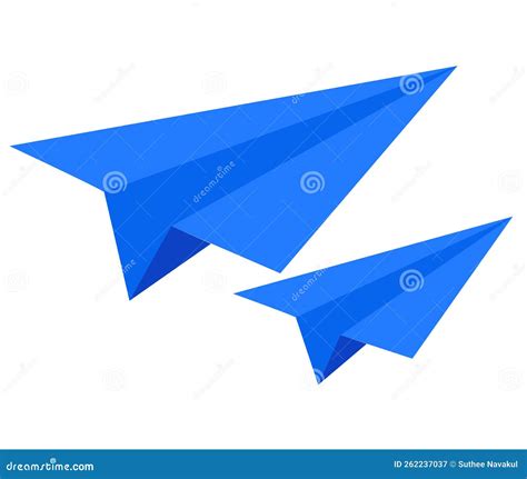 Blue Paper Airplanes Icon On White Background. Paper Plane Sign ...
