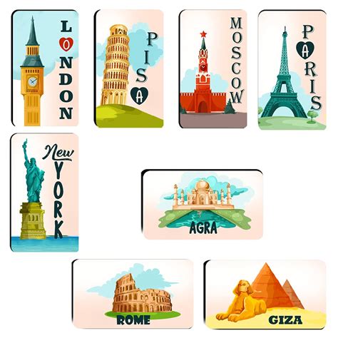 Buy AVI Rubber Rectangular Fridge Magnet Peach Colorful Europe Giza ...