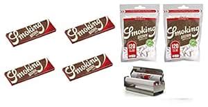 SMOKING Brown Regular Small Size 70 MM Combo Set Rolling Metal Machine ...
