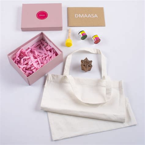 Buy Handmade Wooden Block Printing Kit With Cotton Tote Bag Online – Dmaasa