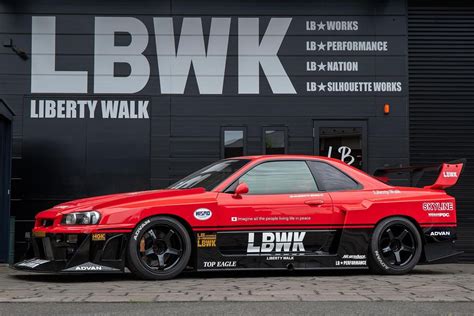 Liberty Walk's Nissan R34 Skyline Super Silhouette is awesome : r ...
