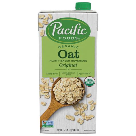 Pacific Foods Organic Oat Milk, Original, Plant-Based Shelf Stable Milk ...