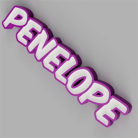 🔦 NAMELED PENELOPE - LAMPARA LED CON NOMBRE・Archivo 3D para ・Cults