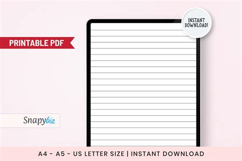 Printable Lined Paper Printable Lined Paper Sports