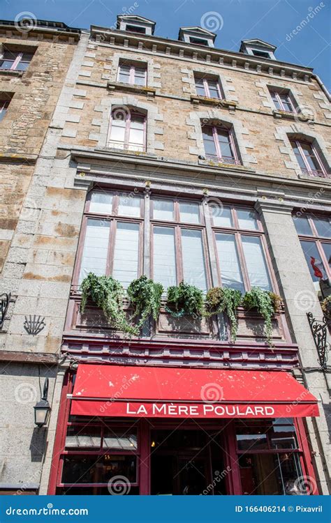 Restaurant La Mere Poulard in Mont Saint-Michel, France Editorial Stock ...