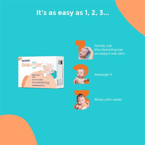 Buy RXSAFE BABYTIZE BABY SOAP PH 5.5-75GM Online & Get Upto 60% OFF at ...