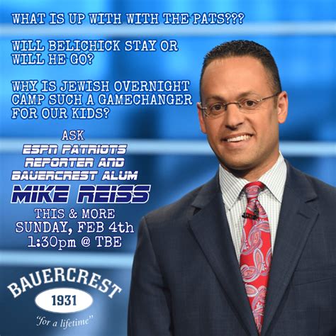 Meet ESPN Patriots Reporter & Bauercrest Alum Mike Reiss! - Camp Bauercrest