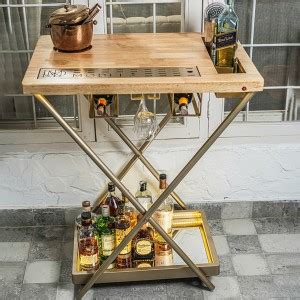 HAUS OF BARS Model J - Portable and Foldable Bar Table in Matte Gold ...