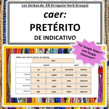 Caer (Preterite Tense) | Spanish Irregular -AER Verb Group Conjugation ...