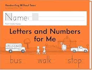 Learning Without Tears - Letters and Numbers for Me Student Workbook ...