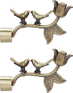 USF Gold Rod Rail Bracket, Curtain Knobs Metal Price in India - Buy USF ...