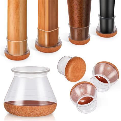 32 Pcs Chair Leg Floor Protectors,Silicone Chair Leg Covers Caps for ...