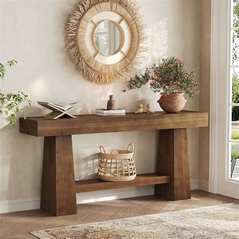 67 Inch Solid Wood Console Table for Entryway - Overstock - 43429113