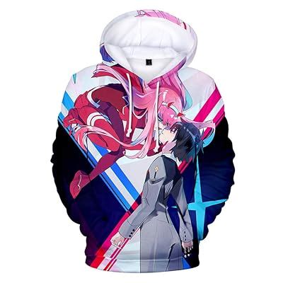 Buy Gumstyle Anime Darling in The Franxx 3D Printed Hooded Sweatshirt ...
