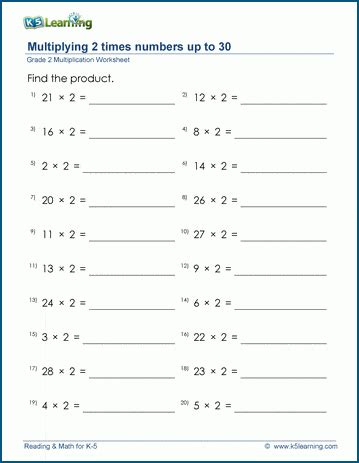 Image result for Math Hots for Class 2 Multplication
