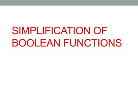Boolean Simplification 的图像结果