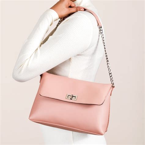 Peach Fuzz Folding Handbag Online - Premium Shoulder Bag | Nestasia