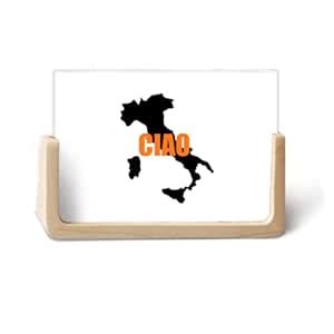 N/A Italy Map Outline Hello Honorifics Photo Wooden Photo Frame ...