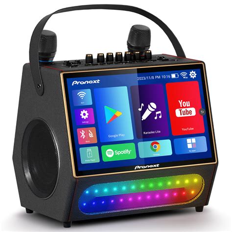 PRONEXT Karaoke Machine with Lyrics Display Screen for Adults, Portable ...