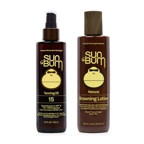 Sun Bum Browning Lotion and SPF 15 Tanning Oil - Vegan and Reef ...