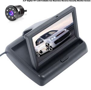 CARZEX 4.3 inch foldabe screen Dashboard & roof TFT LCD With 8 Led ...