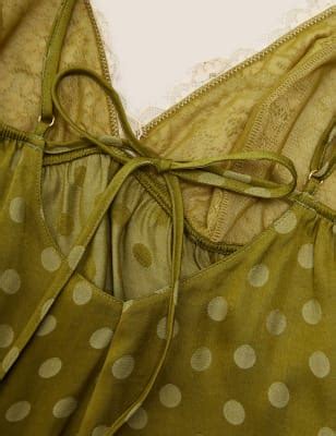 Satin Polka Dot Camisole Pyjama Set