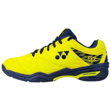 YONEX SHB 57 EX Non Marking Badminton Shoes, Yellow/Navy - 5 UK ...