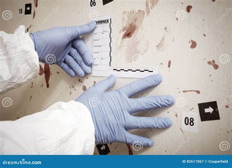Evidence of blood stains stock image. Image of blot, criminologist ...