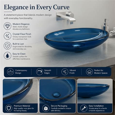 Bassino Modern Transparent Resin Wash Basin | Stylish Countertop Wash ...