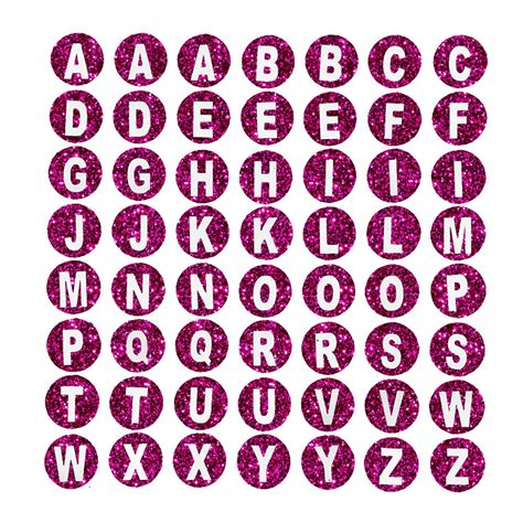 Comet Busters Self-Adhesive Uppercase Glitter Alphabet Stickers for Ar