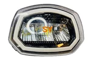 Square Headlight Compatible for Vespa Model : Amazon.in: Car & Motorbike