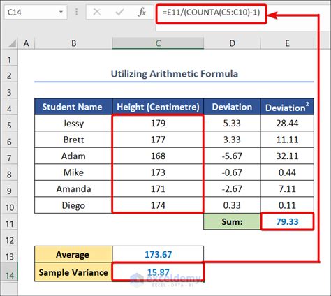 Image result for How to Find Sample Variance Excel