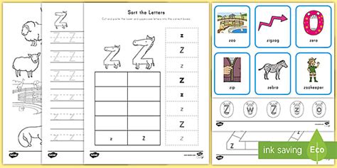 Letter Z Worksheet and Activity Pack | Alphabet | ELA