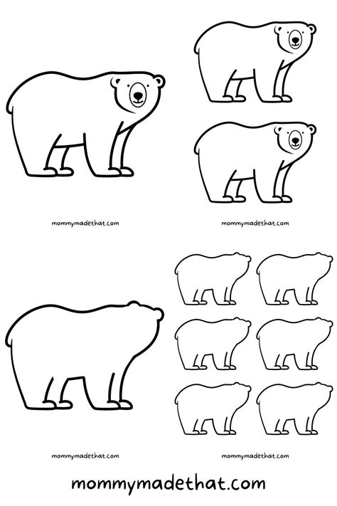 Adorable polar bear templates free printables – Artofit
