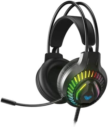 AULA S605 Professional RGB Gaming Headphones with Adjustable Mic Wired ...