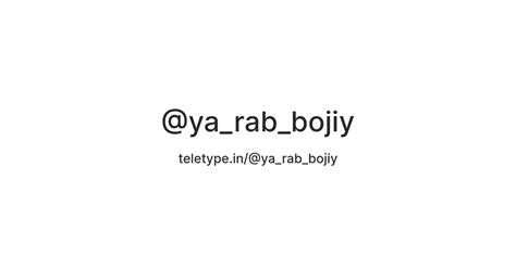 @ya_rab_bojiy — Teletype