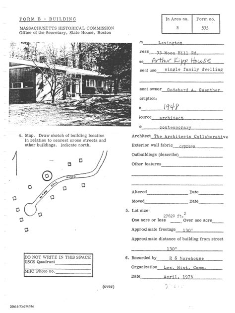 Fillable Online historicsurvey lexingtonma 3 3 Moon Hill Rd ...