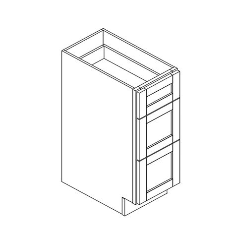 Domain Cabinets VDC12-MBF-VW Valleywood 12" x 35" With 3 Drawers Marin ...