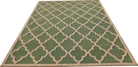 Buy MTS Carpet Green Beige 100% Export Quality, Hand Made Tufted Carpet ...