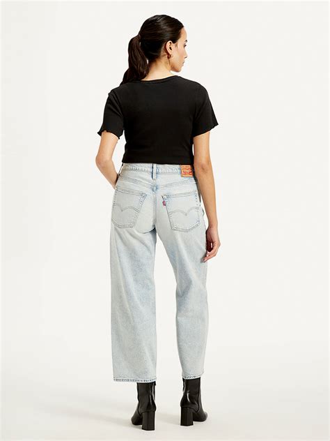 Women's Light Blue Baggy Dad Fit Mid Rise Jeans – Levis India Store