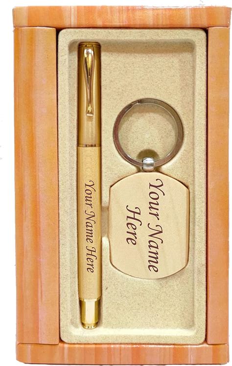 STAR GIFTING 2 in 1 Personalized Customized Wooden Gift Set of Pen with ...