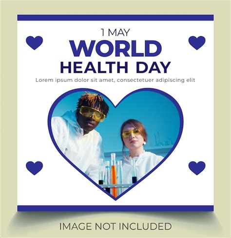 Weltgesundheitstag-Instagram-Post-Design-Vorlagenvektor | Premium Vektor