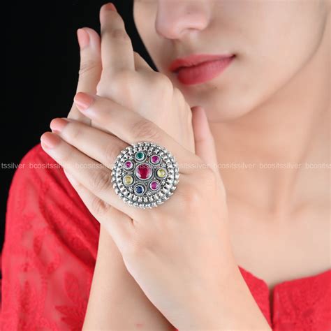 Oxidized Finger Ring - 1769